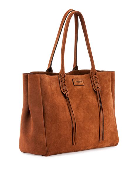 lanvin suede tote